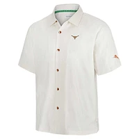 Men's Tommy Bahama White Texas Longhorns Coconut Matchup Camp Button-Up Shirt