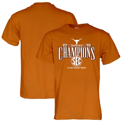 T-shirt unisexe bleu 84 orange brûlé Texas Longhorns champions d'aviron SEC 2025