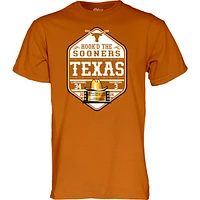 T-shirt unisexe bleu 84 Texas Orange Longhorns contre Oklahoma Sooners 2024 Red River Rivalry Score