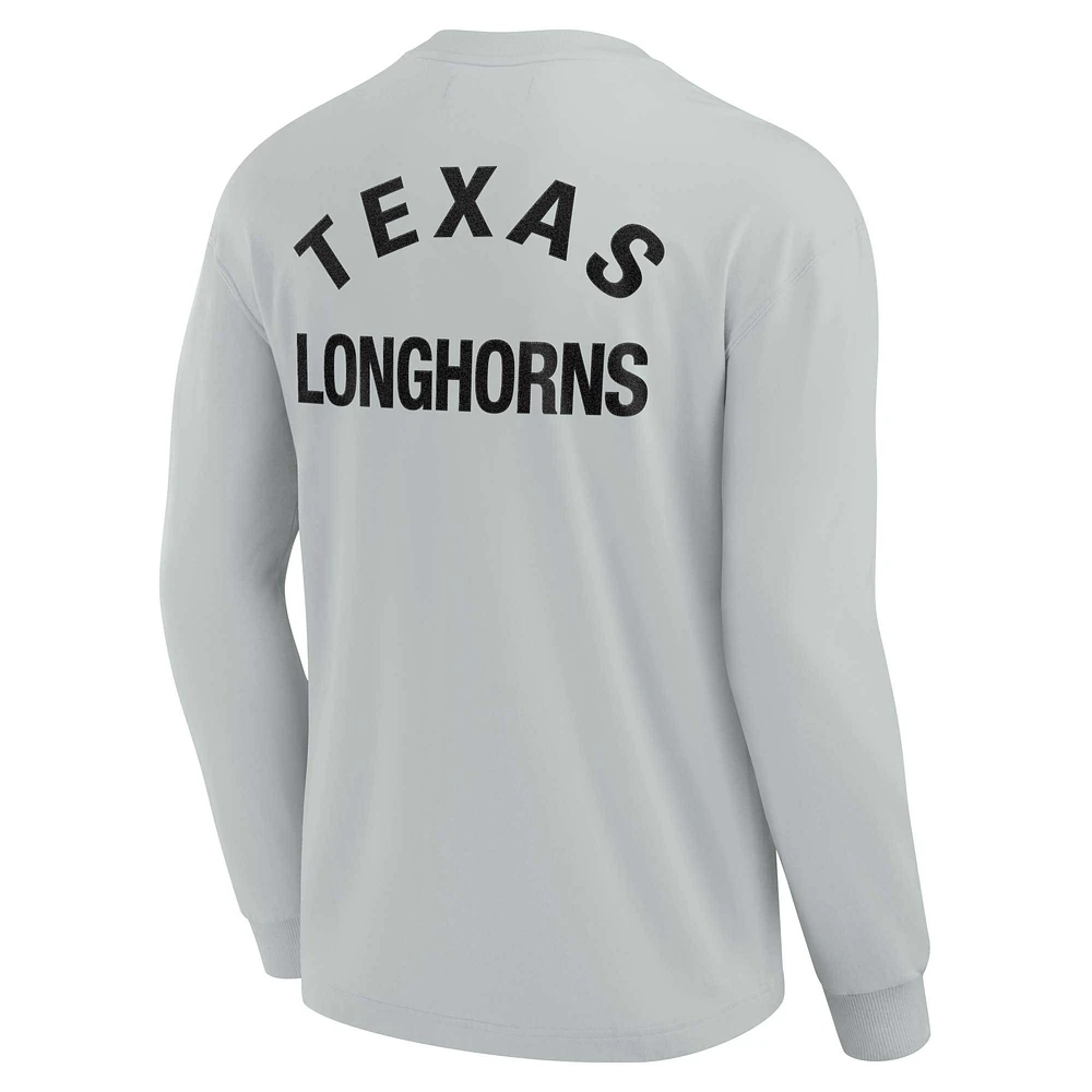 Unisex Fanatics Gray Texas Longhorns Elements Super Soft Long Sleeve T-Shirt