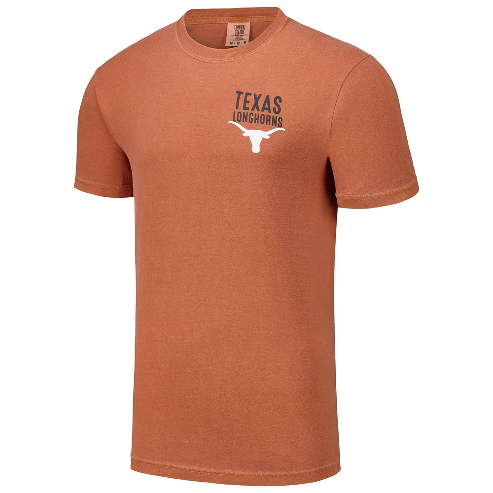 T-shirt unisexe orange Texas Longhorns avec superposition de phrases hyper locales