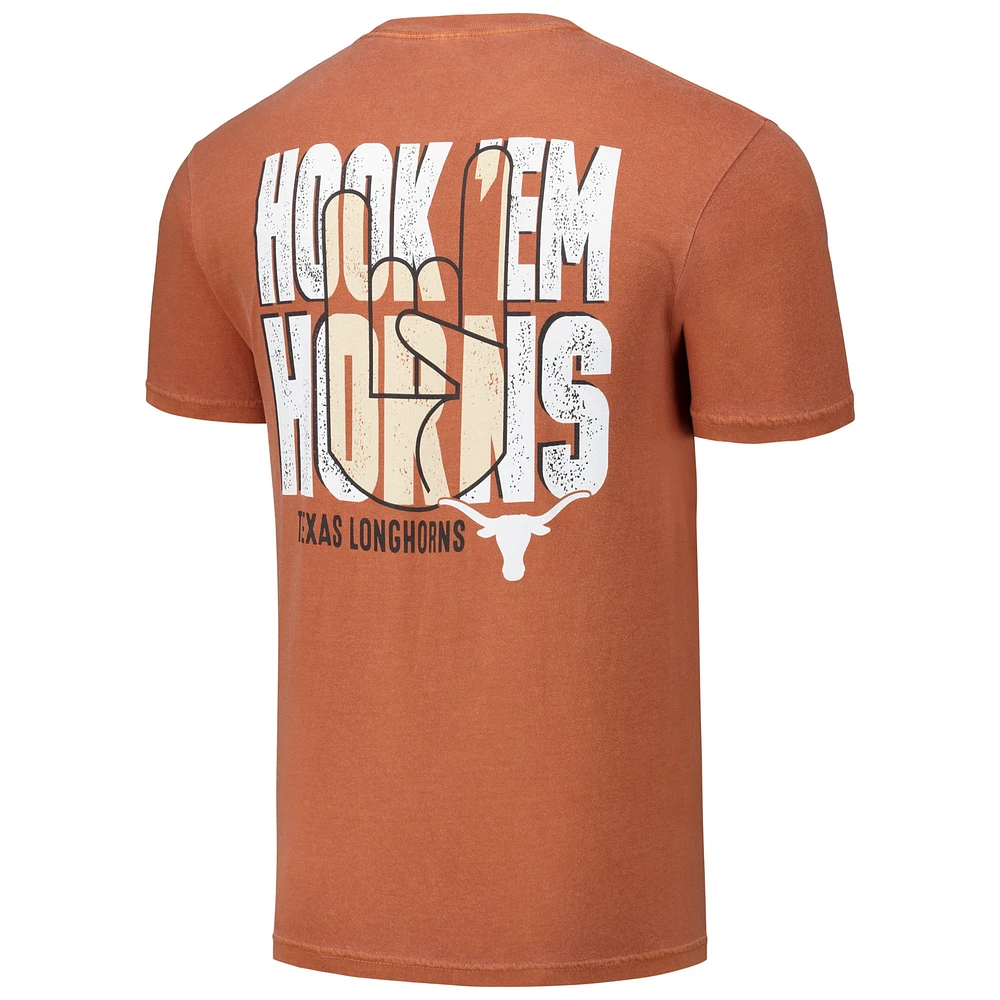 T-shirt unisexe orange Texas Longhorns avec superposition de phrases hyper locales