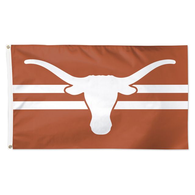 WinCraft Texas Longhorns Drapeau simple face de luxe à rayures horizontales 3 pi x 5 pi