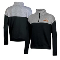 Sweat Champion Texas Longhorns pour femme avec fermeture éclair quart de couleur et couleurs contrastées