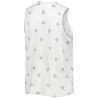 Women's Concepts Sport Cream Texas Longhorns Agenda Stars Tank Top and Shorts Sleep Set