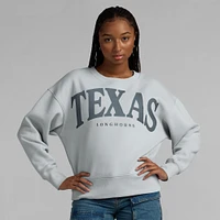 Women's Fanatics Gray Texas Longhorns Supersoft Flow Fleece Pullover Sweatshirt