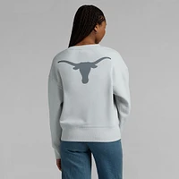 Women's Fanatics Gray Texas Longhorns Supersoft Flow Fleece Pullover Sweatshirt