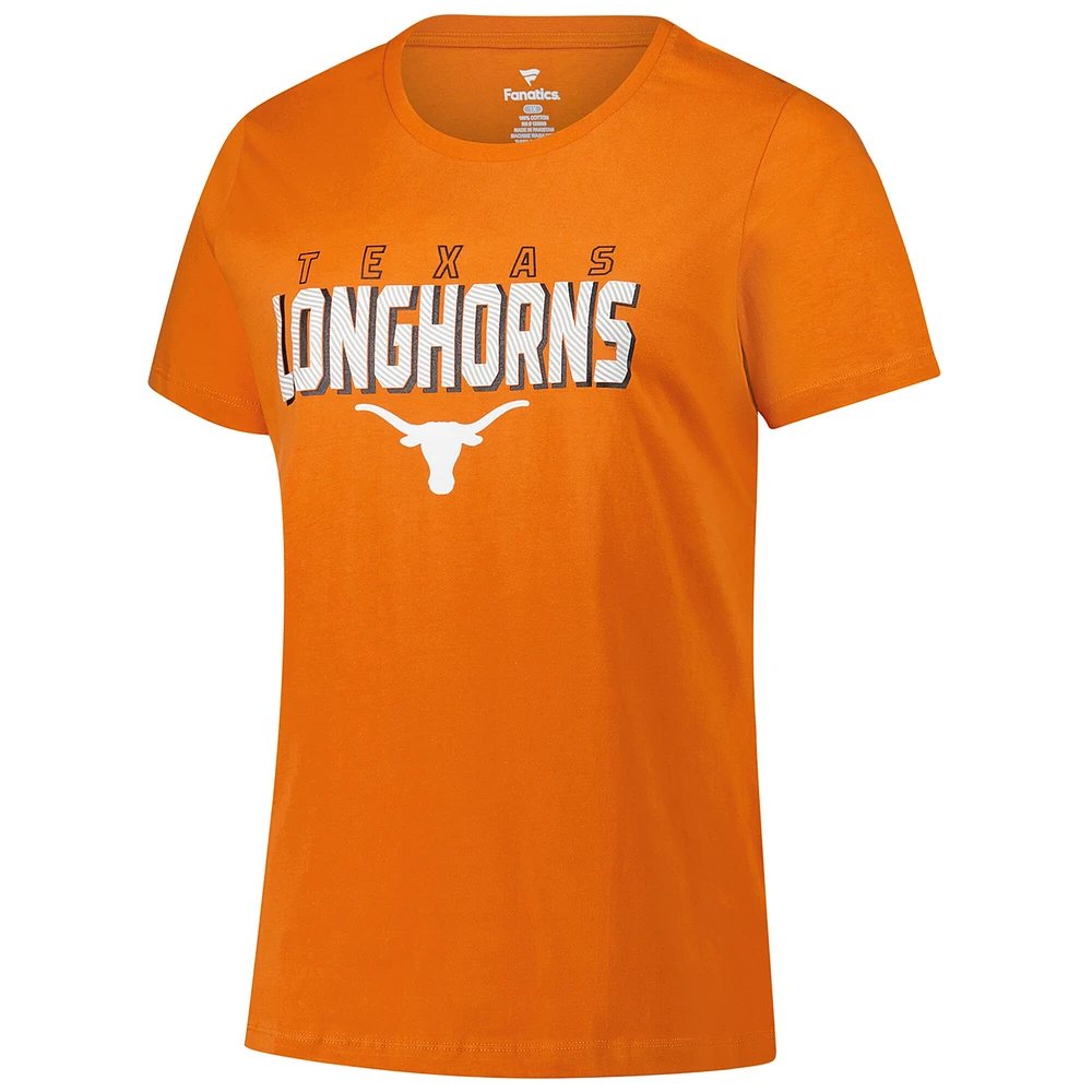 Women's Fanatics Texas Orange Longhorns Plus Lean Scoop Neck T-Shirt