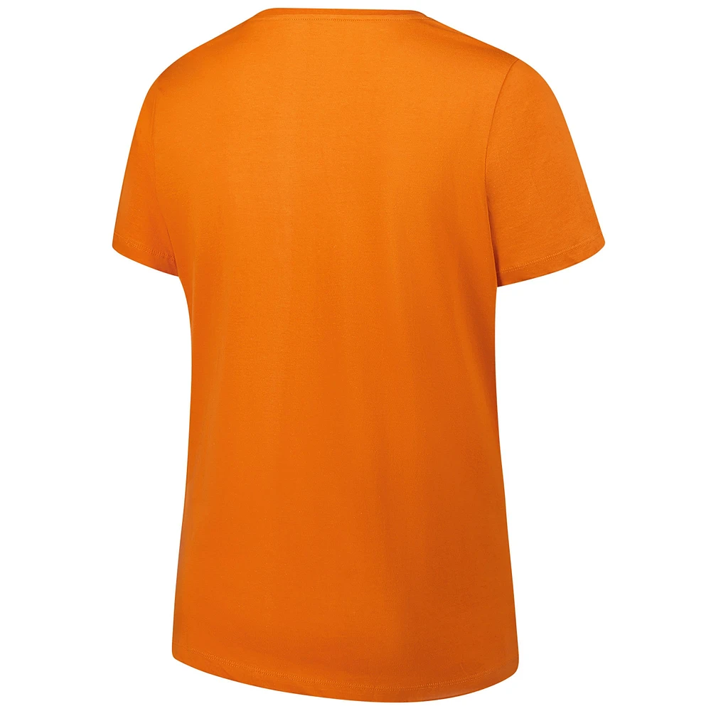 Women's Fanatics Texas Orange Longhorns Plus Lean Scoop Neck T-Shirt