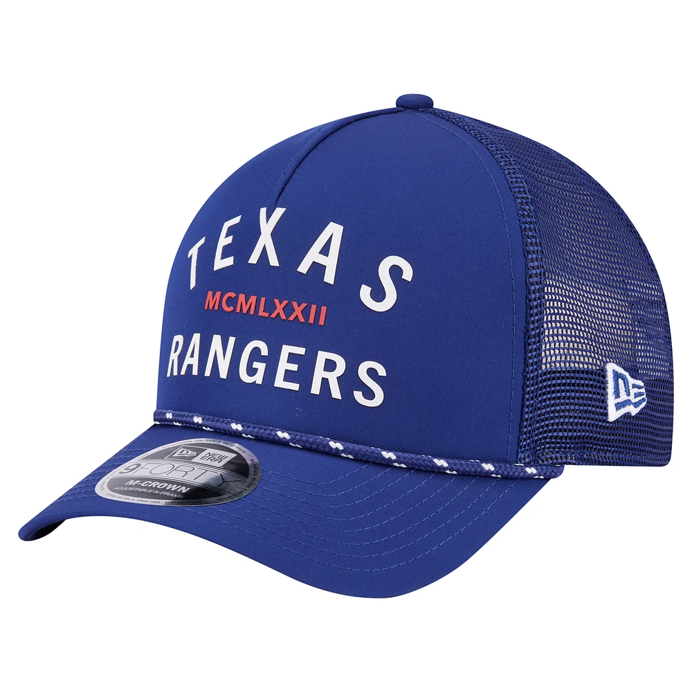 Men's New Era Royal Texas Rangers Minimalist 9FORTY A-Frame Adjustable Hat