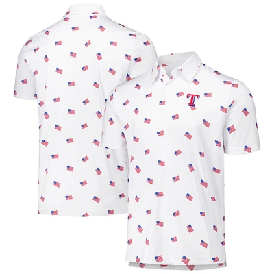 Polo Americana des Texas Rangers d'Antigua pour hommes, blanc