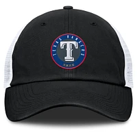 Men's Fanatics Black/White Texas Rangers Averies Adjustable Hat