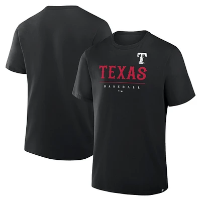 Men's Fanatics Black Texas Rangers Color Pop Legacy Clubhouse T-Shirt