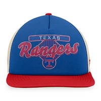 Men's Fanatics Royal/Red Texas Rangers Cooperstown Collection Talley Foam Trucker Snapback Hat