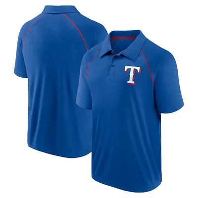 Polo raglan Strong Alone des Royal Texas Rangers Fanatics pour hommes
