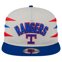Casquette snapback Texas Rangers Iron Golfer de New Era pour homme, couleur crème