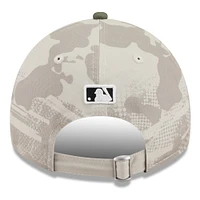 Men's New Era Light Beige/Olive Texas Rangers 2025 Armed Forces Day 9TWENTY Adjustable Hat