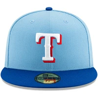 Men's New Era Light Blue/Royal Texas Rangers Alternate 2 Authentic Collection On-Field - 59FIFTY Fitted Hat