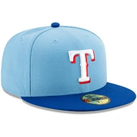 Men's New Era Light Blue/Royal Texas Rangers Alternate 2 Authentic Collection On-Field - 59FIFTY Fitted Hat