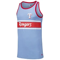Men's New Era Light Blue Texas Rangers Jersey Ringer Tank Top
