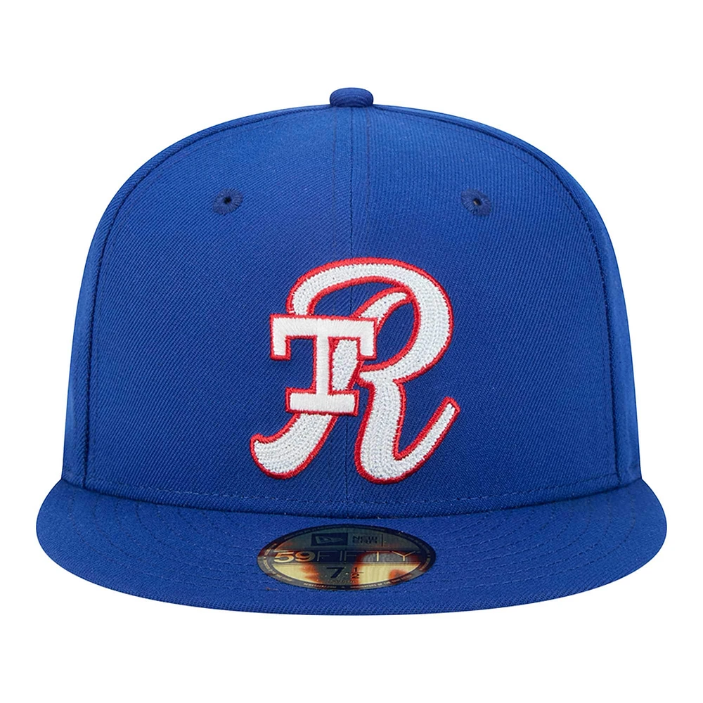 Casquette ajustée New Era Royal Texas Rangers Duo Logo 2.0 59FIFTY pour homme