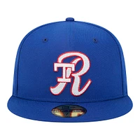 Casquette ajustée New Era Royal Texas Rangers Duo Logo 2.0 59FIFTY pour homme