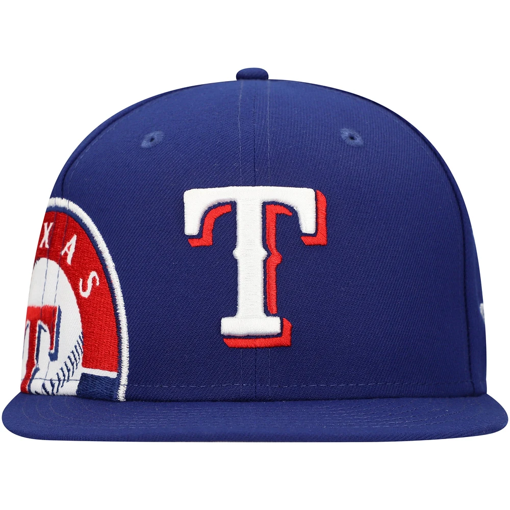 Men's New Era Royal Texas Rangers Logo Strike 9FIFTY Snapback Hat