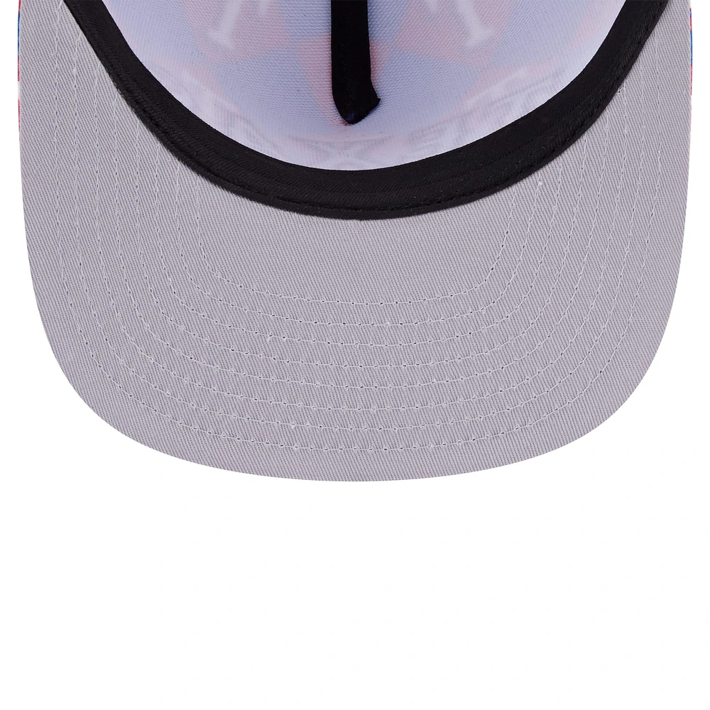 Men's New Era Royal Texas Rangers Seeing Diamonds A-Frame Trucker 9FIFTY Snapback Hat