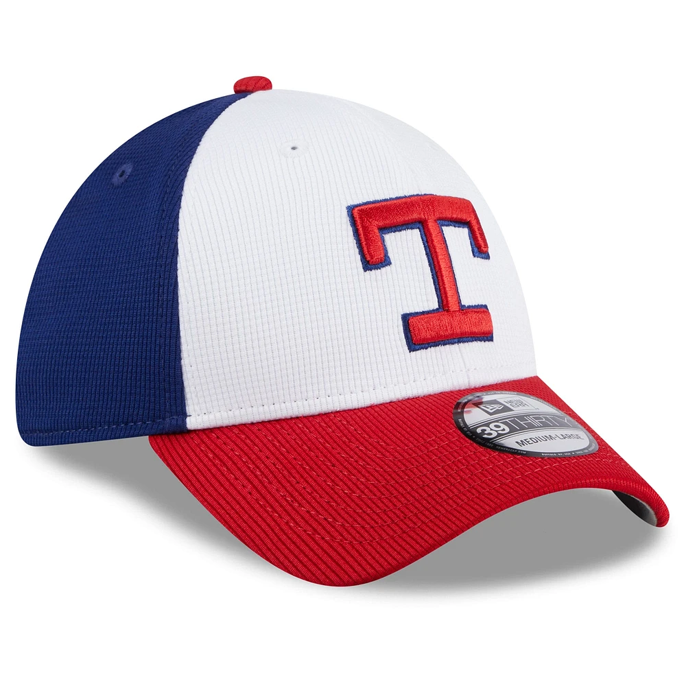 Men's New Era  White Texas Rangers 2025 Batting Practice 39THIRTY Flex Hat