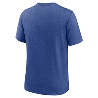 Men's Nike Heather Royal Texas Rangers Cooperstown Collection Local Stack Tri-Blend T-Shirt