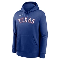 Men's Nike Marcus Semien Royal Texas Rangers Player Name & Number Club Pullover Hoodie