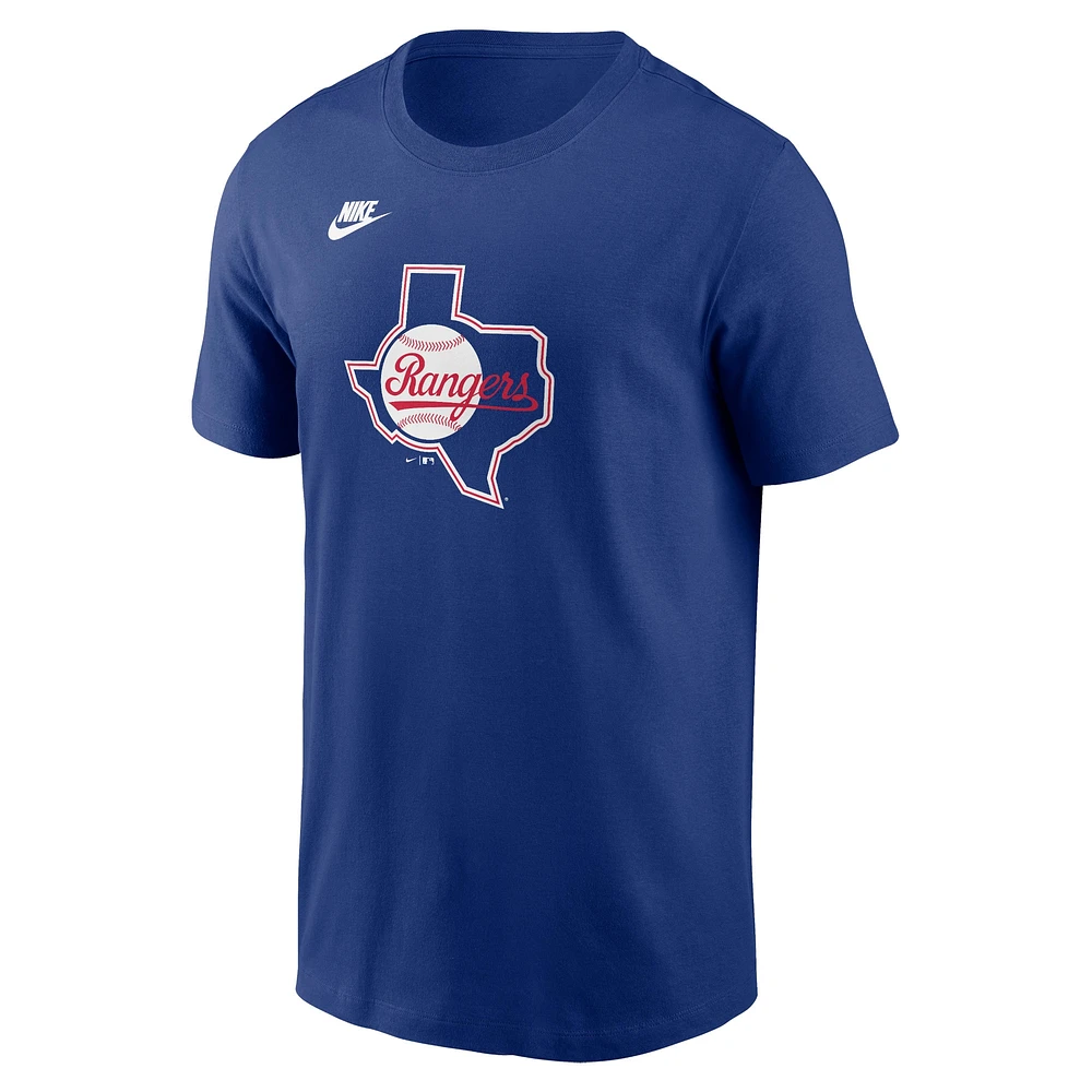 Men's Nike Royal Texas Rangers Cooperstown Collection Team Logo T-Shirt
