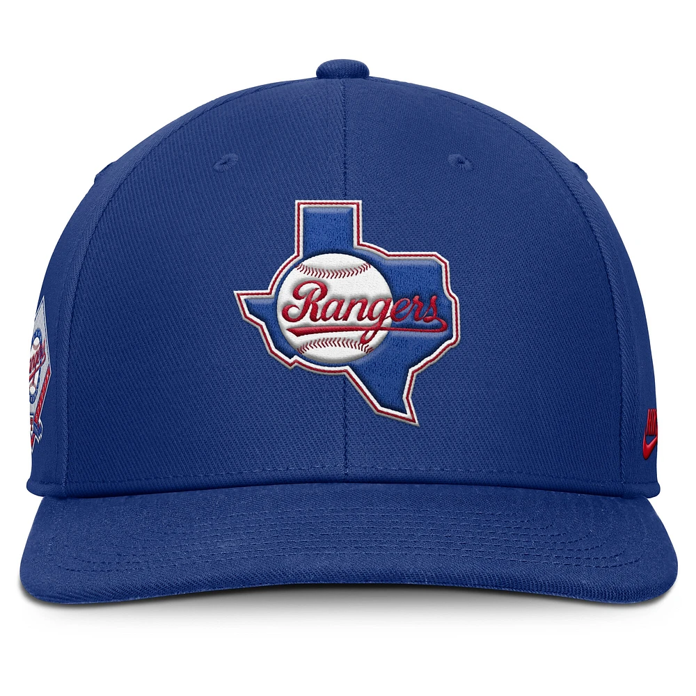Men's Nike Royal Texas Rangers Pro Performance Snapback Hat