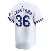 Men's Nike Wyatt Langford White Texas Rangers Home Limited Player Jersey