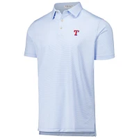 Men's Peter Millar Light Blue Texas Rangers Jubilee Stripe Stretch Jersey Polo