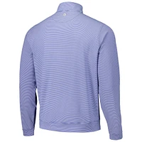Men's Peter Millar Royal Texas Rangers Perth Sugar Stripe Performance Quarter-Zip Top
