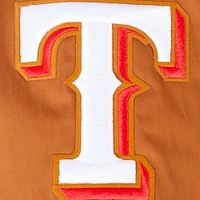 Men's Pro Standard Brown Texas Rangers Paint The City Twill Full-Zip Jacket
