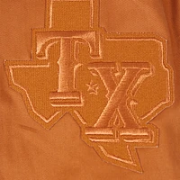 Men's Pro Standard Brown Texas Rangers Paint The City Twill Full-Zip Jacket
