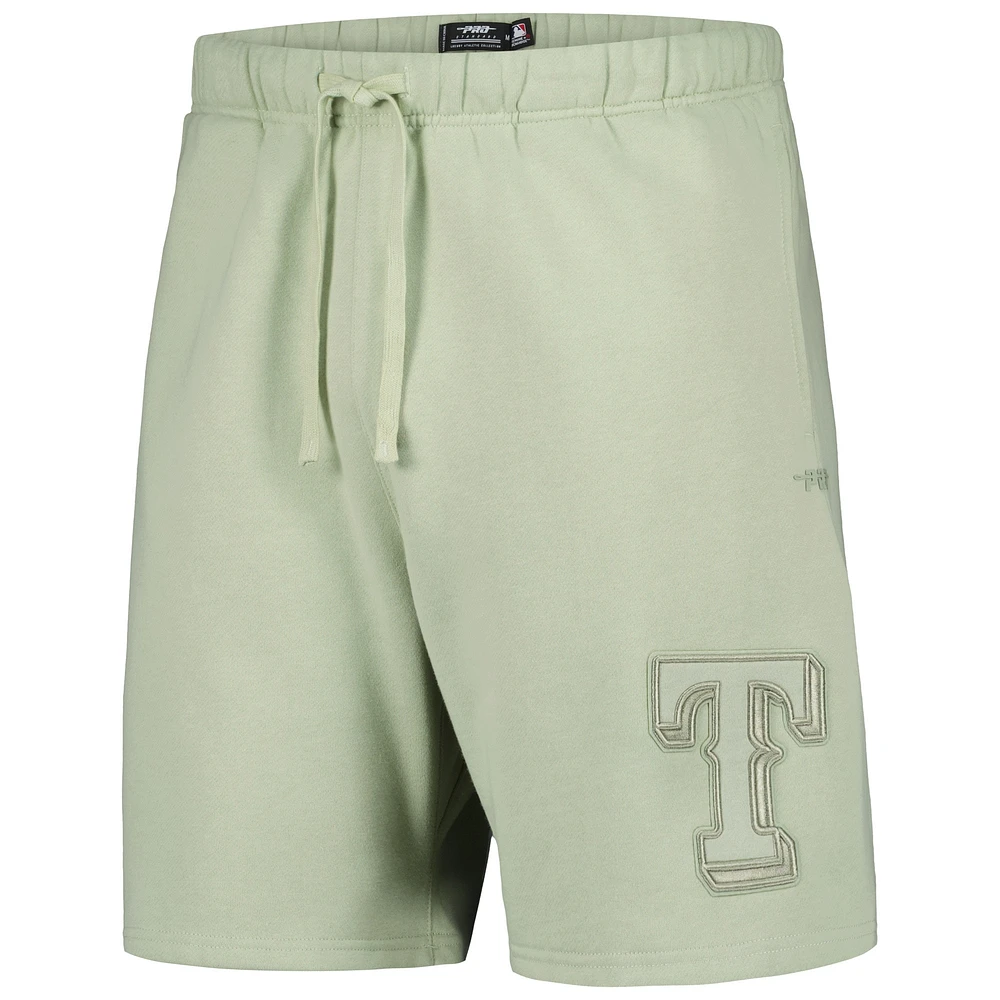 Men's Pro Standard Light Green Texas Rangers Neutral Fleece Shorts