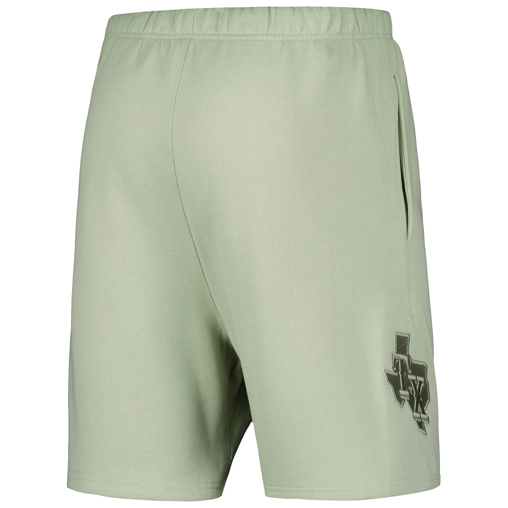 Men's Pro Standard Light Green Texas Rangers Neutral Fleece Shorts