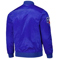 Men's Pro Standard Royal Texas Rangers Wordmark Satin Full-Snap Jacket