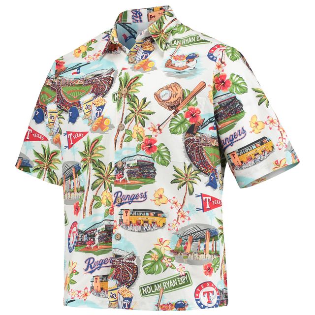 Chemise boutonnée Scenic Texas Rangers pour homme Reyn Spooner blanche