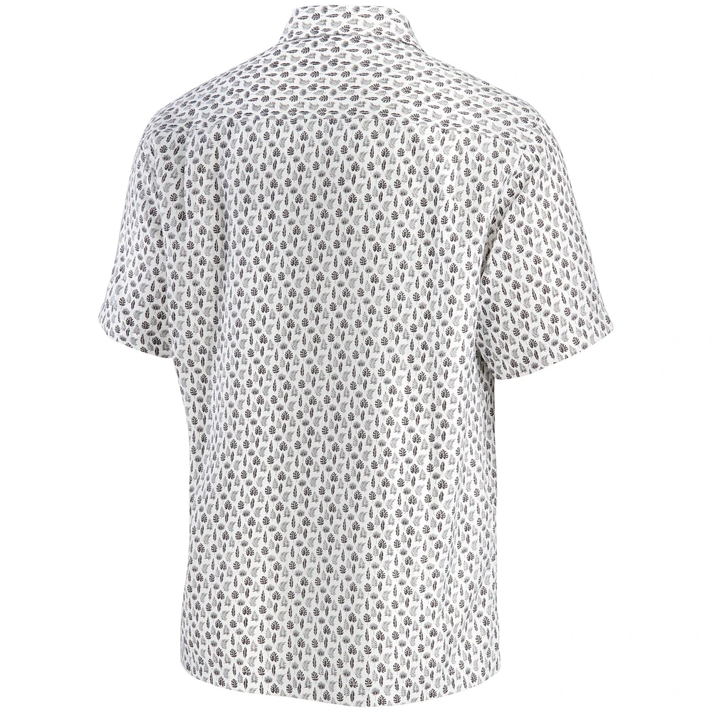Men's Tommy Bahama White Texas Rangers Baja Mar Short Sleeve Button-Up Shirt