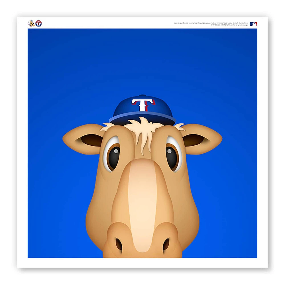 Texas Rangers 12" x 12" Rangers Capitaine Affiche Imprimer