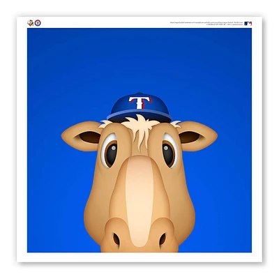 Texas Rangers 12" x 12" Rangers Capitaine Affiche Imprimer
