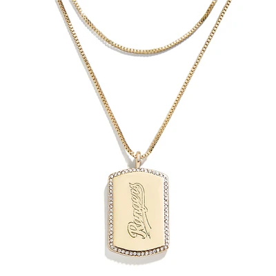 WEAR by Erin Andrews x Baublebar Texas Rangers Dog Tag Collier