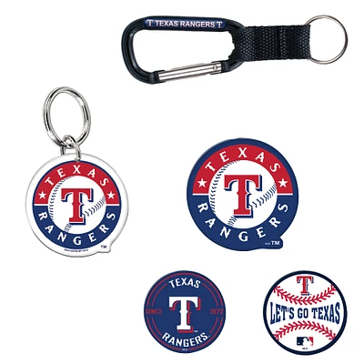 Lot de 5 porte-clés et aimants pour réfrigérateur WinCraft Texas Rangers