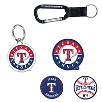 Lot de 5 porte-clés et aimants pour réfrigérateur WinCraft Texas Rangers