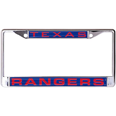 Cadre de plaque d'immatriculation en métal incrusté au laser WinCraft Texas Rangers