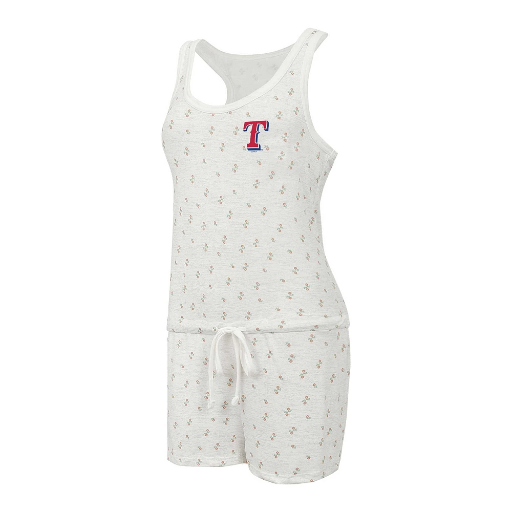 Combishort en tricot Concepts Sport crème Texas Rangers Gardner Hacci pour femmes